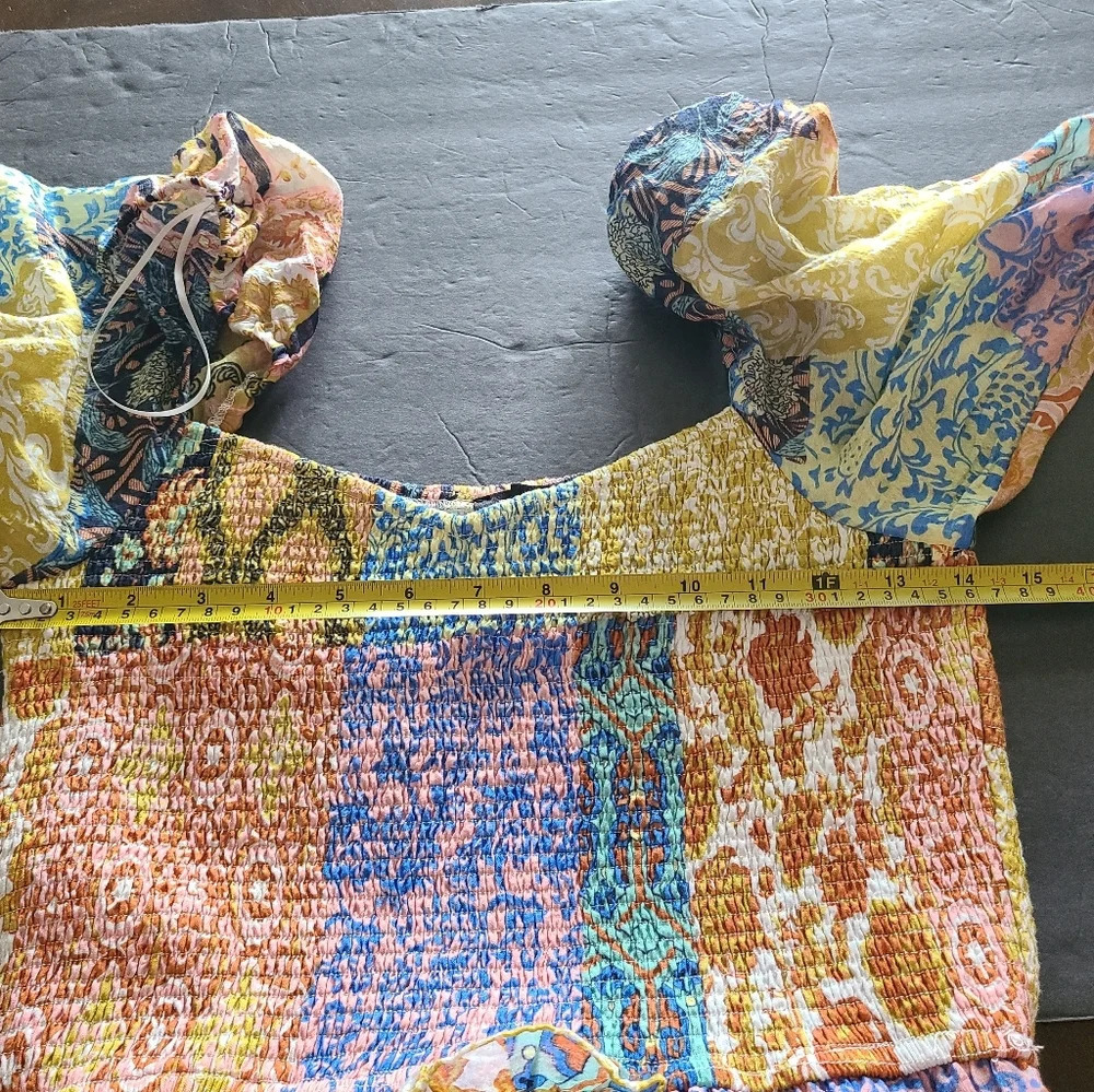 Fate Patchwork Print Multicolor Women's Dress Siz… - image 7